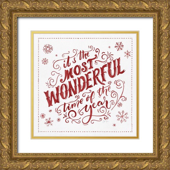 Tava Studios 26x26 Gold Ornate Wood Framed with Double Matting Museum Art Print Titled - Most Wonderful