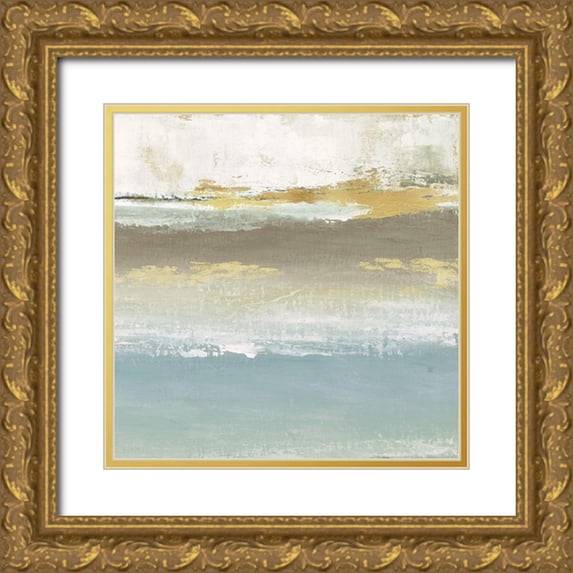 Tava Studios 26x26 Gold Ornate Wood Framed with Double Matting Museum Art Print Titled - Soft Solace Detail