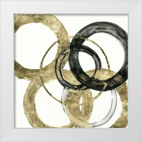 Tava Studios 26x26 White Modern Wood Framed Museum Art Print Titled - Ring II