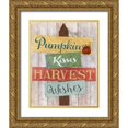thumbnail image 1 of Tava Studios 26x32 Gold Ornate Wood Framed with Double Matting Museum Art Print Titled - Pumpkin Kisses, 1 of 4