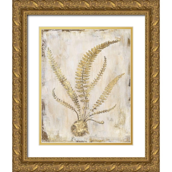 Tava Studios 26x32 Gold Ornate Wood Framed with Double Matting Museum Art Print Titled - Venetian Frond