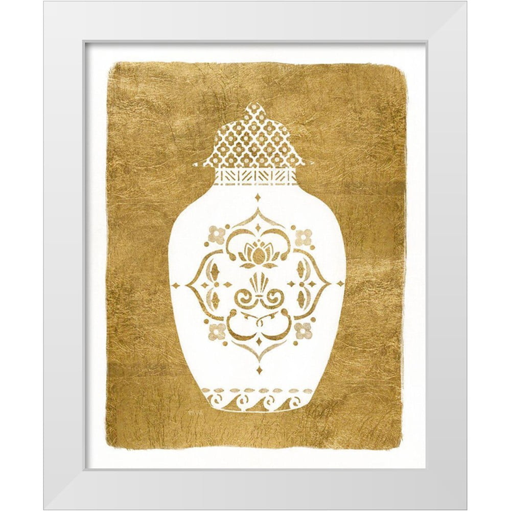 Framed Small - Sapphire And Gold Urn II By Tava Studios - Blue main image 0