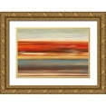 thumbnail image 1 of Tava Studios 32x23 Gold Ornate Wood Framed with Double Matting Museum Art Print Titled - Linear Landscape, 1 of 4