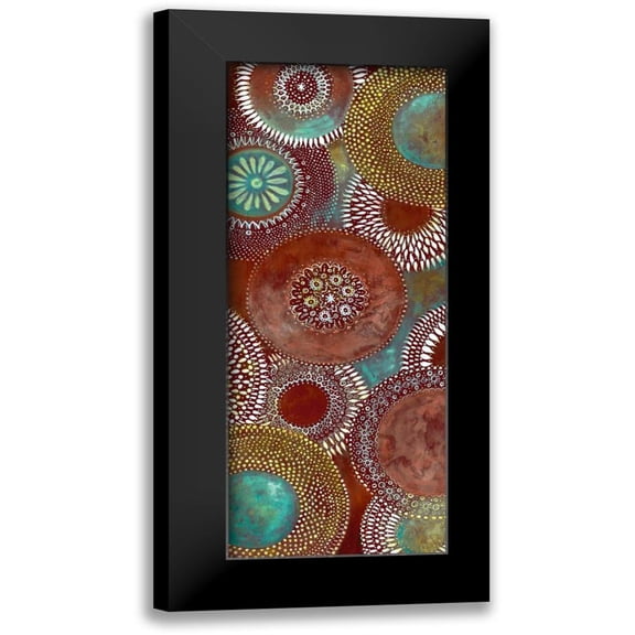 Tava Studios 8x14 Black Modern Framed Museum Art Print Titled - Batik I