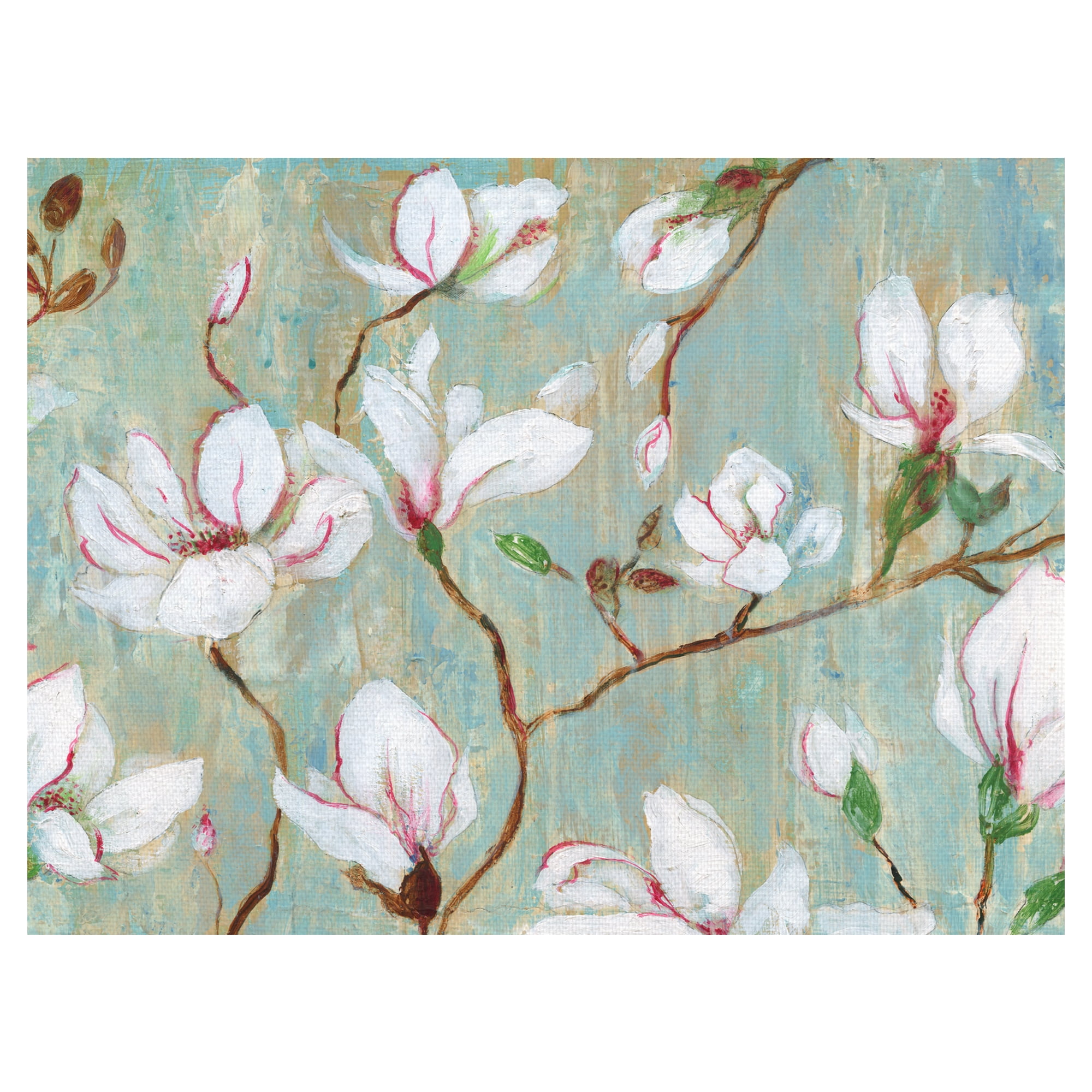 Tava Studios Dogwood Morning II Tree Blossoms 40" x 30" Painting Canvas Art Print, by Masterpiece Art Gallery