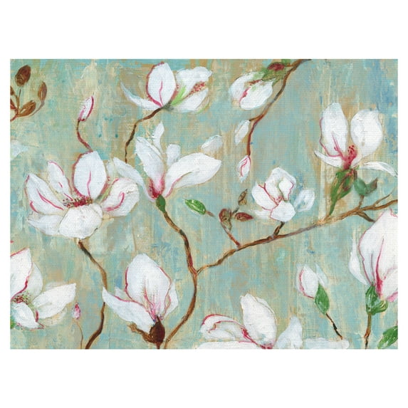 Tava Studios Dogwood Morning II Tree Blossoms 40" x 30" Painting Canvas Art Print, by Masterpiece Art Gallery