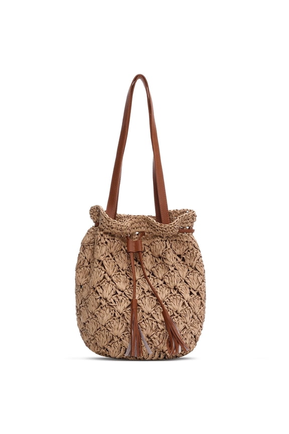 Straw Beach Bags for Women, Tote Handbag Shoulder Bag for Women, Beach Straw Purse Buckets Summer Fashion Hobo Bags