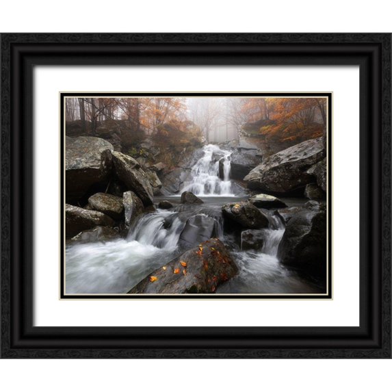 Tavani, Francesco 18x15 Black Ornate Wood Framed with Double Matting Museum Art Print Titled - Autumn Fog