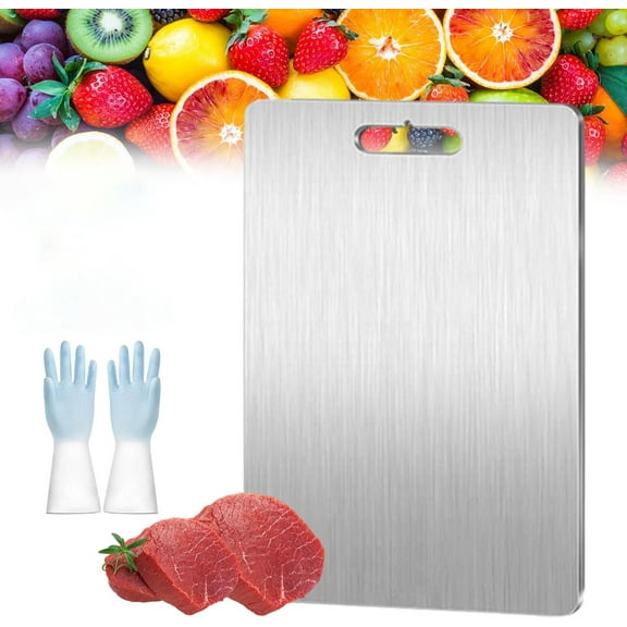 Tavano Cutting Board, 100% Pure Titanium Cutting Boards for Kitchen, Stainless Steel Food Grade Cutting Boards, Stainless Non Stick Chopping Board, Easy to Clean and Maintain