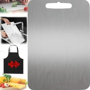 Tavano Cutting Board, Pure Cut Titanium Cutting Board for Kitchen, Double-Sided Stainless Steel Pure Cut for Cutting Vegetables And Meat, Easy To Store
