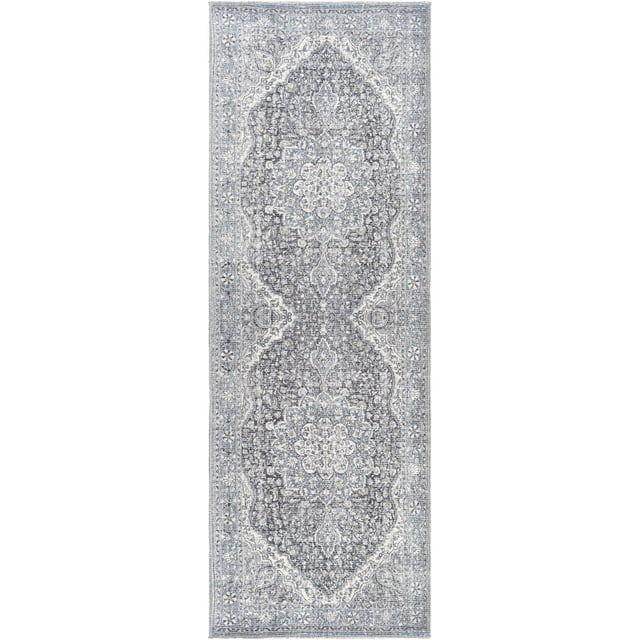 Tavas Machine Washable Entryway Kitchen Runner Rug Oriental Persian