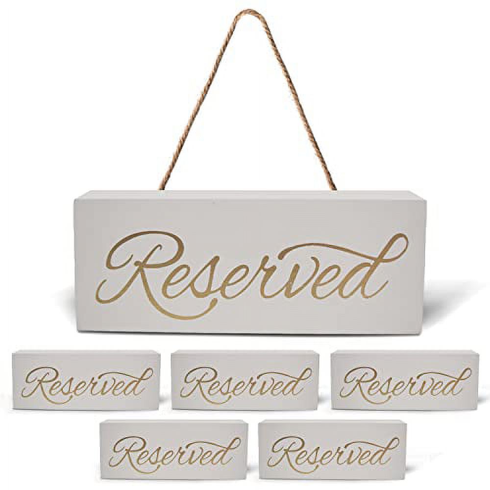 Tavenly Elegant Wood Reserved Signs Wedding Signs for Ceremony and