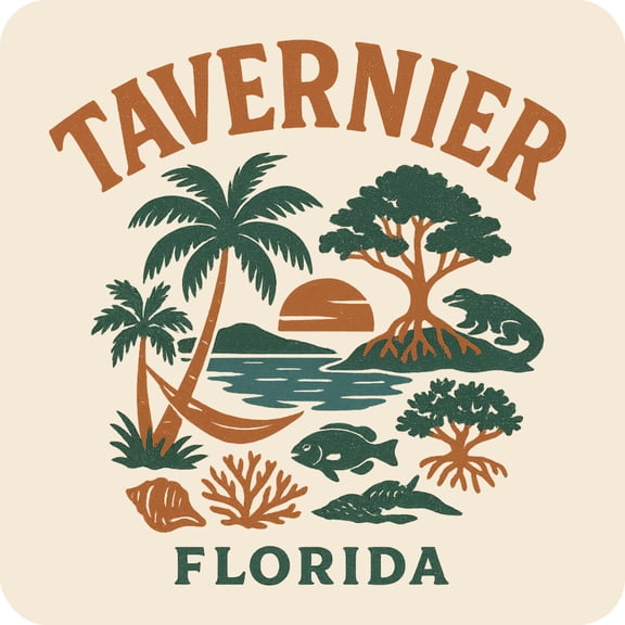 Tavernier Florida Keepsakes Souvenir Vinyl Sticker – Destination Travel Keepsake Collectible (4-Inches Wide)