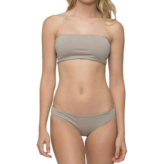 Tavik Womens Ace Bandeau Swim Top, Grey, X-Small