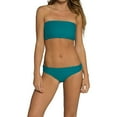 thumbnail image 1 of Tavik Womens Ace Lattice Sides Bandeau Swim Top, Blue, Small, 1 of 1