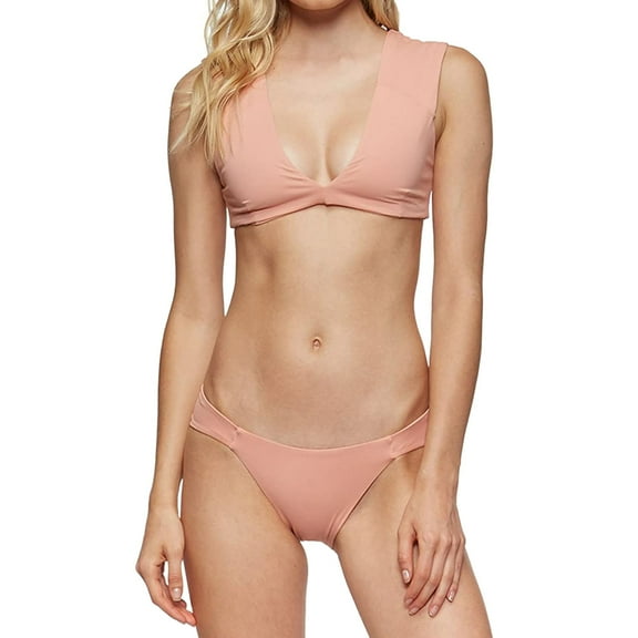 Tavik Womens Alchemy Bikini Swim Top, Orange, Medium