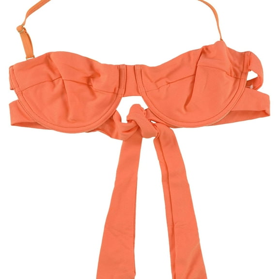 Tavik Womens Charlie Bandeau Swim Top, Orange, Small