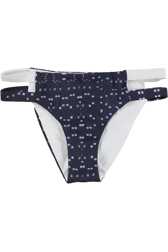 Womens Chloe Side Strap Bikini Swim Bottom, Blue, Medium