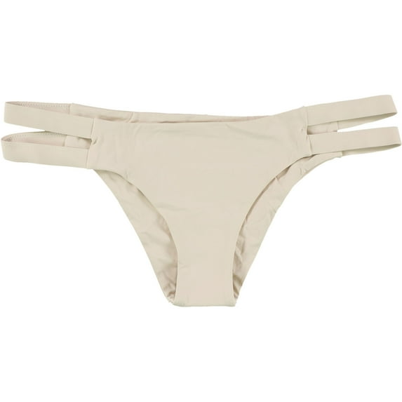Tavik Womens Chloe Side Tab Bikini Swim Bottom, Beige, Medium