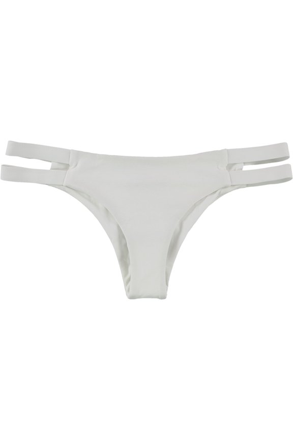 Womens Chloe Side Tabs Bikini Swim Bottom, White, Large