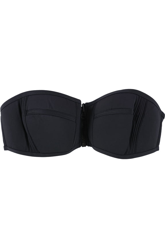 Womens Cleo Bandeau Swim Top, Black, Small