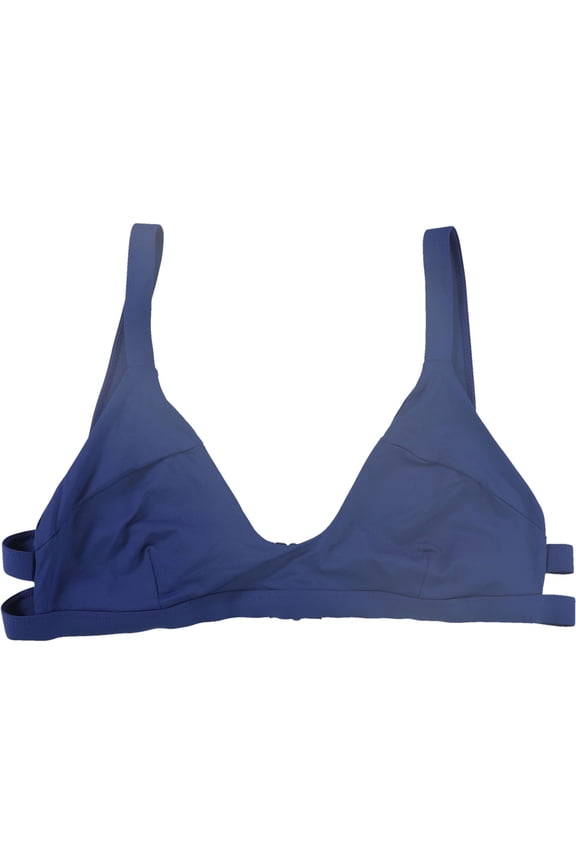 Womens Coco Scoop Neck Bikini Swim Top, Blue, X-Small