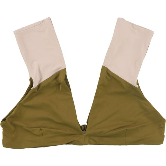Tavik Womens Colorblock Bikini Swim Top, Brown, Medium
