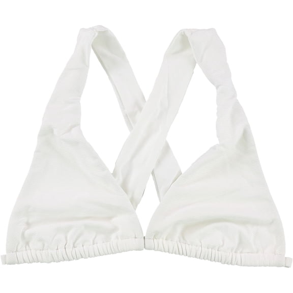 Tavik Womens Dyland Cross Back Halter Swim Top, White, Large