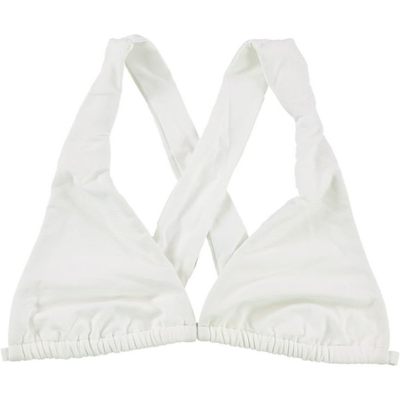 Tavik Womens Dyland Cross Back Halter Swim Top, White, X-Small