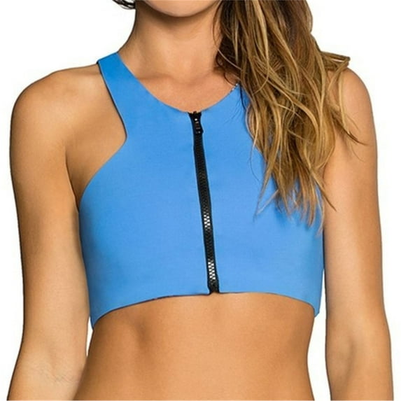 Tavik Womens Faye Sport Bikini Swim Top, Blue, X-Small