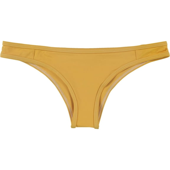 Tavik Womens Jayden Contrast Stitch Bikini Swim Bottom, Yellow, Large