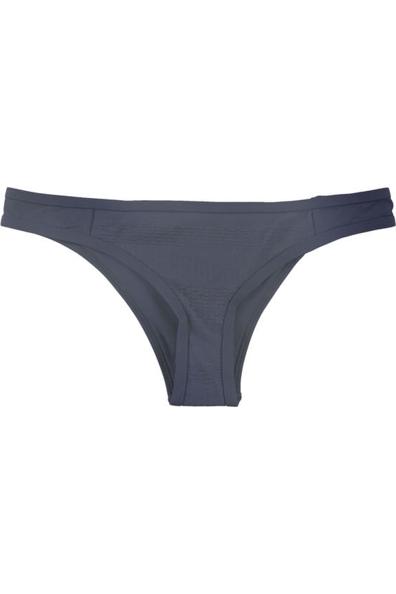 Womens Jayden Textured Bikini Swim Bottom, Blue, Medium