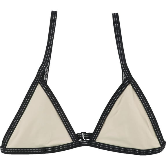 Tavik Womens Jett Color Blocked Bikini Swim Top, Beige, Large