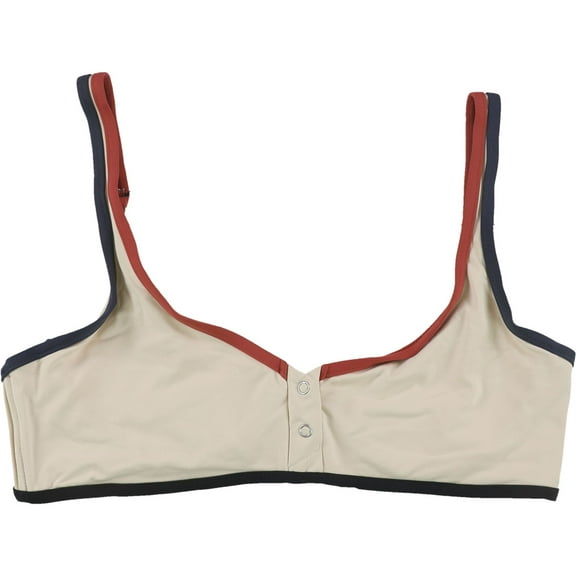 Tavik Womens Marlowe Bralette Bikini Swim Top, Beige, Medium