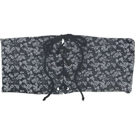 Tavik Womens Mirage Lace Up Bandeau Swim Top, Black, Medium