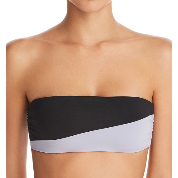 Tavik Womens Moon Strapless Bandeau Swim Top, Black, Large