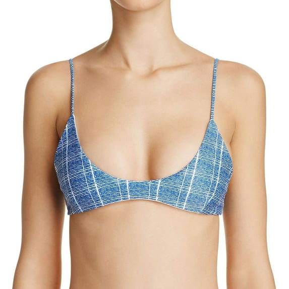 Tavik Womens Nahla Triangle Bikini Swim Top, Blue, Medium