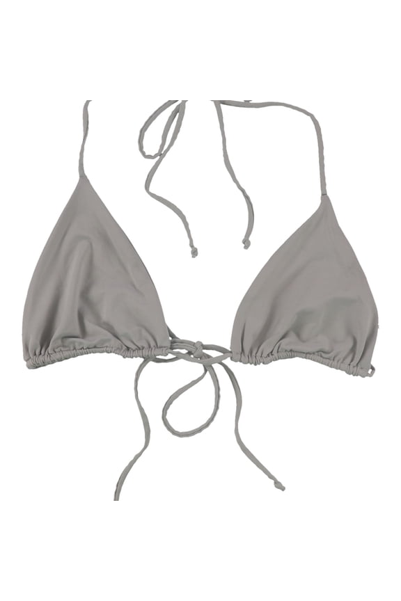 Womens Nancy Triangle Bikini Swim Top, Grey, Medium