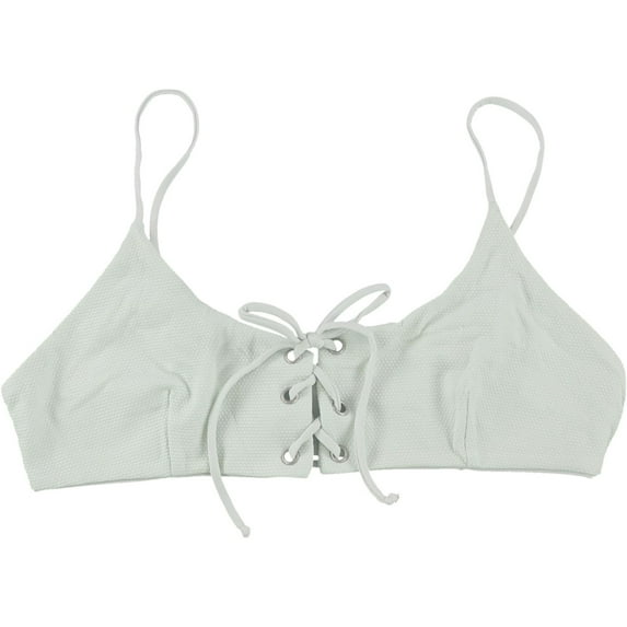 Tavik Womens Reign Tie Front Bikini Swim Top, Green, Large