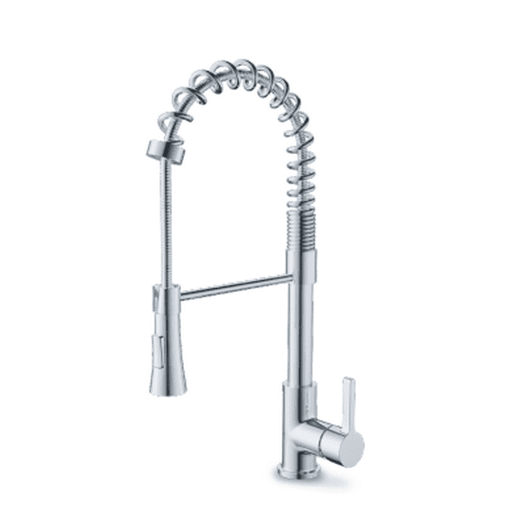 Tavo Single Handle Spring Neck Kitchen Faucet (Chrome)