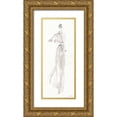 thumbnail image 1 of Tavoletti, Anne 10x18 Gold Ornate Wood Framed with Double Matting Museum Art Print Titled - La Fashion IV Gray, 1 of 4