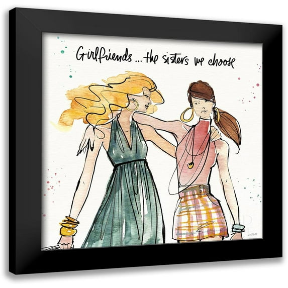 Tavoletti, Anne 12x12 Black Modern Framed Museum Art Print Titled - Girlfriends II