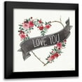 thumbnail image 1 of Tavoletti, Anne 12x12 Black Modern Framed Museum Art Print Titled - Love You I Black Banner, 1 of 5