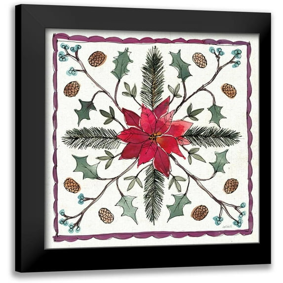 Tavoletti, Anne 12x12 Black Modern Framed Museum Art Print Titled - Seasonal Charm VIII