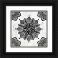 thumbnail image 1 of Tavoletti, Anne 12x12 Black Ornate Wood Framed with Double Matting Museum Art Print Titled - Mandala Morning VI BW, 1 of 4