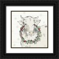 thumbnail image 1 of Tavoletti, Anne 12x12 Black Ornate Wood Framed with Double Matting Museum Art Print Titled - Modern Farmhouse XII Christmas, 1 of 4