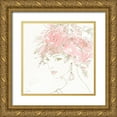 thumbnail image 1 of Tavoletti, Anne 12x12 Gold Ornate Wood Framed with Double Matting Museum Art Print Titled - Floral Figures II Pink Gold Sq, 1 of 4
