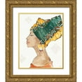 thumbnail image 1 of Tavoletti, Anne 12x14 Gold Ornate Wood Framed with Double Matting Museum Art Print Titled - African Flair VII, 1 of 4