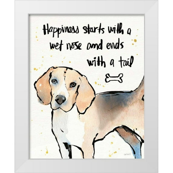 Tavoletti, Anne 12x14 White Modern Wood Framed Museum Art Print Titled - Strike a Paws IV