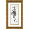 thumbnail image 1 of Tavoletti, Anne 12x24 Gold Ornate Wood Framed with Double Matting Museum Art Print Titled - Fashion Sketchbook V, 1 of 4